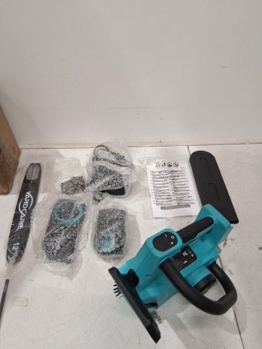 YARDCARE Electric CORDLESS Chainsaw TOP HAND SAW WITH BATTERY & CHARGER  - led display-12" blade - 18V - BLACK/BLUE (MODEL: BTCS20012) image 5