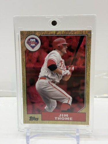 TOPPS 2022 JIM THOME GOLD REFRACTOR PARELEL CARD #48/50 (CARD #219) image 4