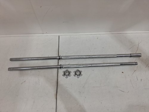 MARCY TWO-PIECE STANDARD WEIGHT BAR WITH THREADED SPIN LOCK COLLARS - 6FT - ALLOY STEEL (MODEL: TRB-72-2) image 3