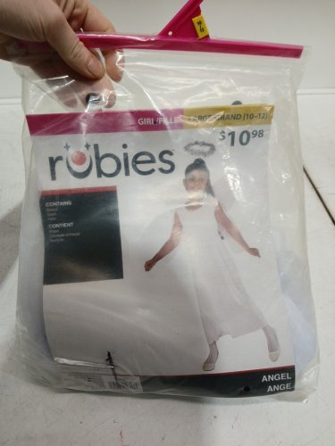 3PC GIRLS RUBIES ANGEL COSTUME - LARGE (10-12) - WHITE (STYLE: 887749) image 2