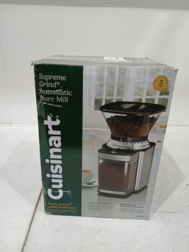 CUISINART AUTOMATIC 18-POSITION BURR COFFEE GRINDER - 18 CUP CAPACITY - STAINLESS STEEL (MODEL: DBM-8C) image 2
