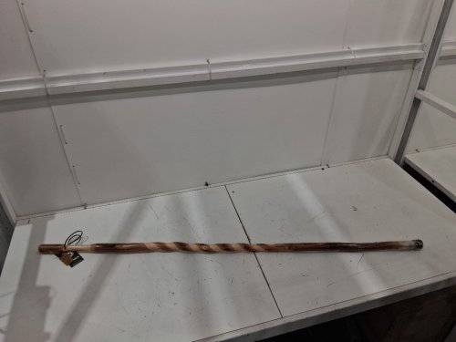 Brazos Rustic Wood Walking Stick - twisted hickory - 55" - light brown - (model:602-3000-1282) image 2