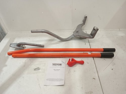manual steel tire mount demount changer removal tool with extra bead keeper - 22.5" to 24.5" tires - orange (model: xjc-008-0) image 3