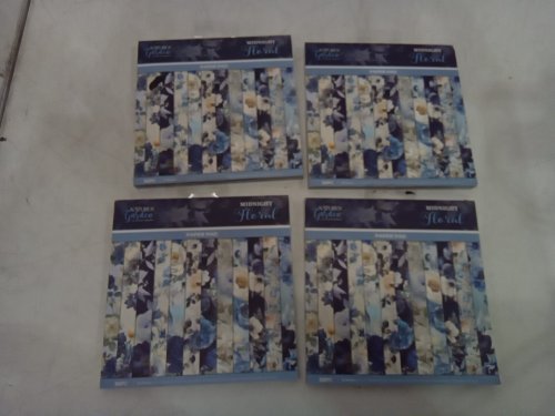 4 Nature's Garden Midnight Floral Paper Pad - 6" x 6" - (36 SHEETS) BLUE image 2