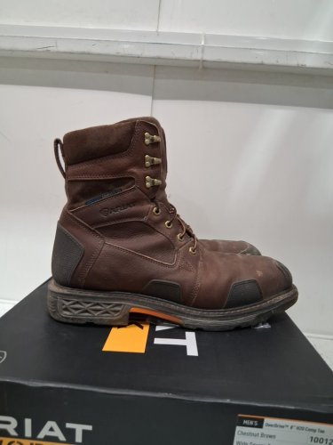 men's ARIAT Overdrive Wide Square Toe Composite Toe work boot - 13d - brown - (style:10012940) image 8