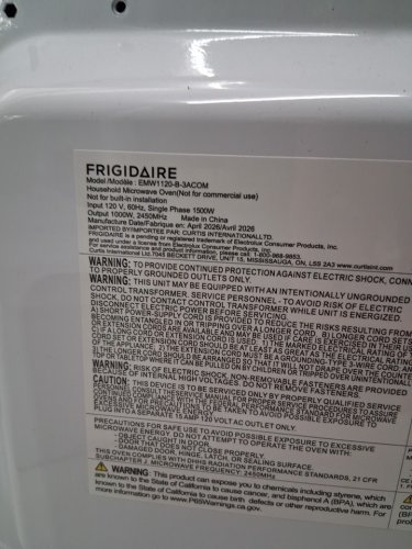 Frigidaire Countertop Microwave oven - 1.1 cu.ft. -  Stainless Steel/BLACK (MODEL:EMW1120-B-3ACOM) image 8