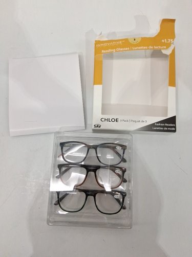 3PK Innovative Eyewear chloe Reading Glasses - +1.75 - Assorted Designs (Model: 8859175) image 2