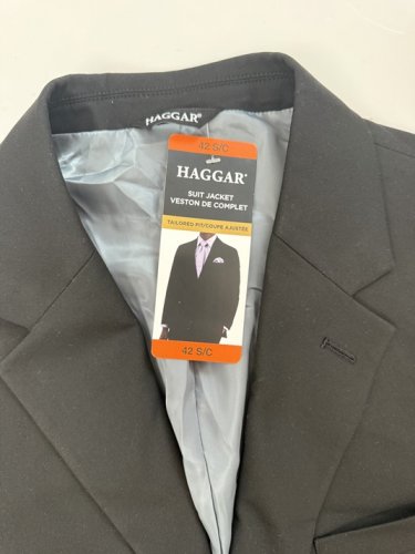 MEN'S J.M. HAGGAR tailored fit suit jacket BLAZER - 42 S/C - BLACK (STYLE: 1772504) image 5