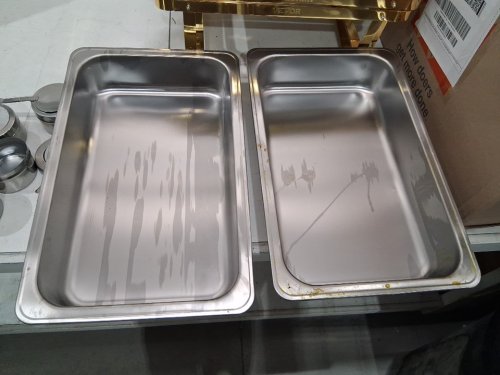2PK VEVOR Round Stainless Steel Chafing Buffet Dish Set - 4QT - SILVER (MODEL: DT-C1036) image 8