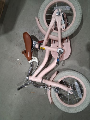 OLAKIDS Kids Bike with Removable Training Wheels, Rattan Basket, Safety Bell, Adjustable Seat and Handlebar, Dual Brakes, for Girls and Boys Ages (3–8) - 12" - Pink / White (Model:TS10134PI-12) image 5