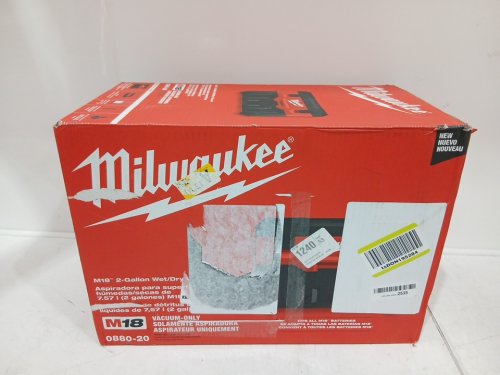 MILWAUKEE M18 Lithium-Ion Cordless WET/DRY VACUUM (TOOL ONLY) - 2gal / 18v - red/black (model: 0880-20) image 2