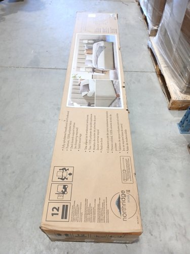 Northridge home marlow lane bed frame with oversized headboard - queen - grey (model: 1854813/D-B272Q-074) *2 BOX ITEM* image 3