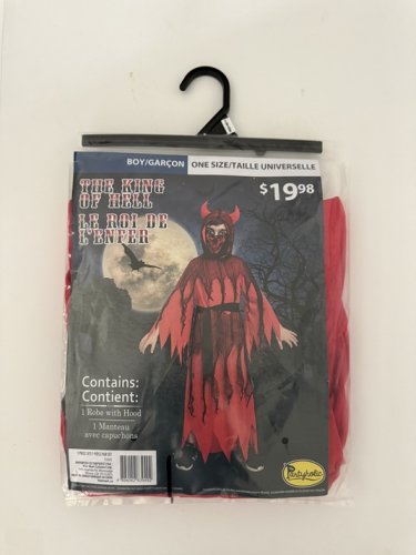 BOYS PARTYHOLIC THE KING OF HELL COSTUME - OSFM - RED/BLACK (STYLE: 13222) image 2