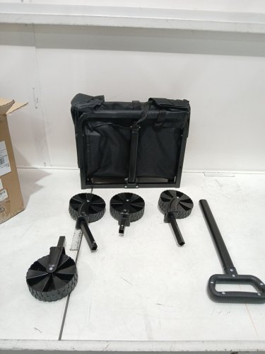 wisebegan Collapsible Folding Wagon with Wheels - 28" x 17" x 36", 200lb CAP - black (model: 21007) image 3