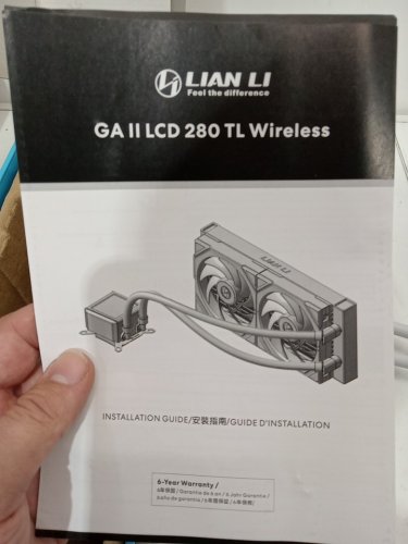 Lian Li GA II LCD 280 TL Wireless 280mm AIO Liquid CPU Cooler - 2 X 140mm RGB Fans, 2.88 IPS LCD - White - (Model: GA2aLCD28TLW) image 10