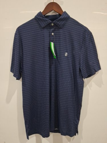 MEN'S IZOD GOLF SWINGFLEX ELITE PRINTED POLO shirt - Medium - Blue image 3