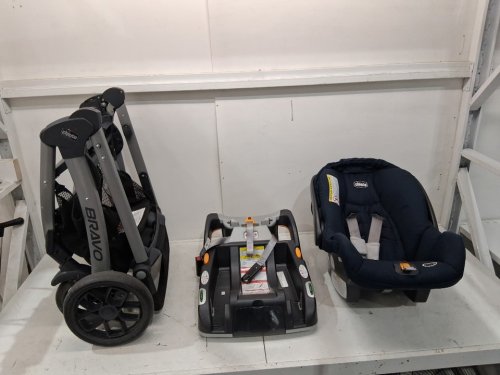 Chicco Bravo 3-in-1 Trio travel System with removable seat and one-hand smart fold AVA - BROOKLYN/navy (model: 7963220) image 3