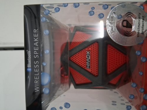 HDMX GEO Wireless Bluetooth Speaker Splash proof - Red - (Model: HX-P160RD) image 3
