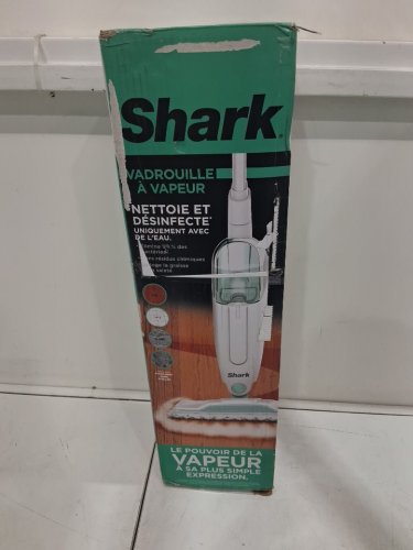 SHARK CLEAN & SANITIZE STEAM MOP FLOOR CLEANER - 375ml water tank - WHITE/SEAFOAM (MODEL: S1000C) image 2