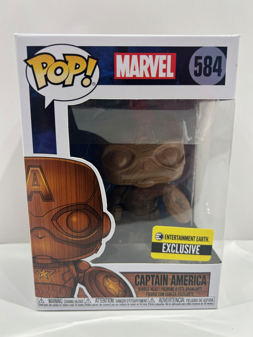 Funko pop! **earth exclusive** Marvel - captain America  bobble head (#584) image 2