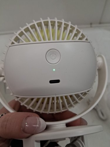 JISULIFE CLIP-ON RECHARGEABLE FAN - 6.5" - WHITE (MODEL: FA29) image 2