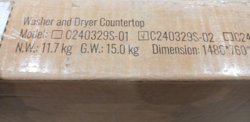 VEVOR WASHER DRYER COUNTERTOP WOODEN WASHER AND DRYER COUNTERTOP - 54" X 27" - OAK Brown (MODEL: C240329S-02) image 5