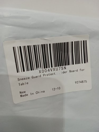 Protective Acrylic Sneeze Guard Desk Partition - 15.75" x 15.75" - Clear image 3