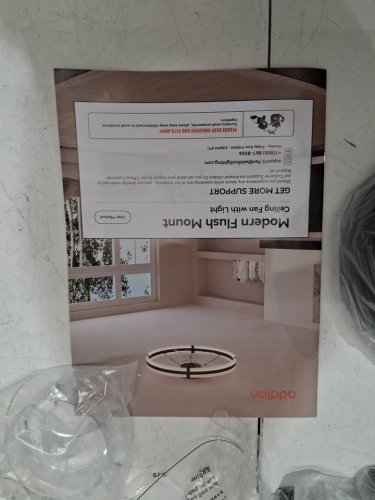 addlon Modern Ceiling Fans with Lights and Remote, Flush Mount - 24" - black image 5