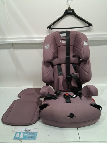 GRACO TRANZITIONS 3-IN-1 LIGHTWEIGHT ADJUSTABLE HEIGHT HARNESS BOOSTER CAR SEAT WITH CUP HOLDERS - 100LB MAX WEIGHT - ELOISE PURPLE (MODEL: 2217080) image 4