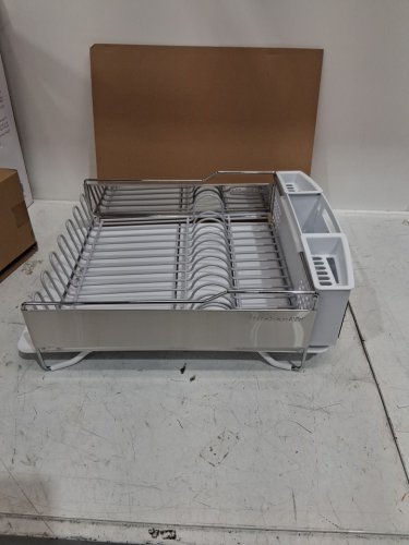 KITCHENAID FULL-SIZE LARGE DISH-DRYING RACK - 20.4" - STAINLESS STEEL/white (MODEL: KNS896BXGRA/1863201) image 4