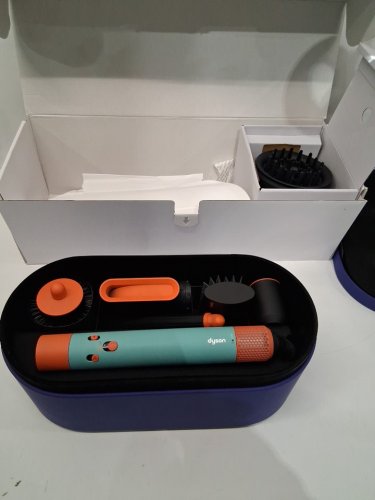 6PC DYSON AIRWRAP I.D CURLY + COILY MULTI STYLER AND HAIR DRYER WITH BLUETOOTH -CERAMIC PATINA/TOPAZ ( MODEL: HS08) image 10