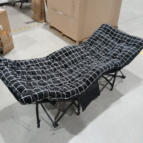 ATORPOK Portable Folding Camping Cot for Adults with Cushion  - 450LBS CAPACITY - 27.5' X 75" X 13.8" - BLACK - (Model: ‎ZZM-1) image 4