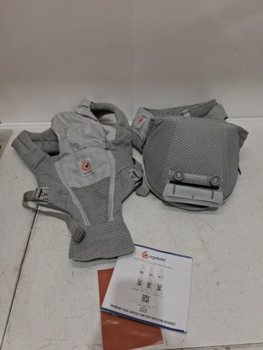 Ergobaby Alta Hip Seat All-Position Breathable Mesh Hip Seat & Carrier - 12-45lbs - pearl grey image 3