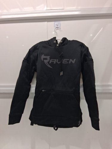 women's raven lorica armored pullover hoodie - small - black (Style : rv01-lor-w0s00-blk) image 2
