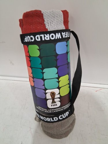 fifa world cup canada throw tapestry blanket - 50" x 60" - red/white/grey (model: 1991361) image 2