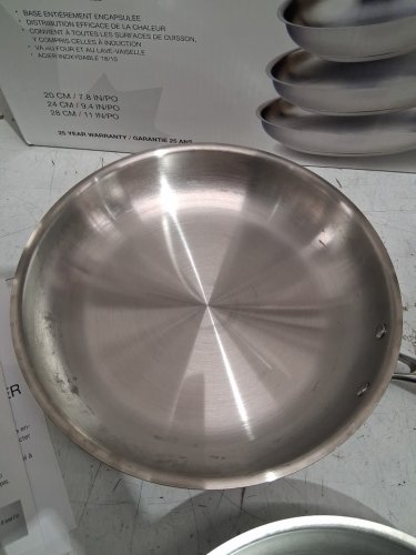 3PC MEYER ACCOLADE INDUCTION OVEN SAFE NO DRIP PROFESSIONAL COOKWARE PAN SET - 8" / 9.5" / 11" - STAINLESS STEEL (MODEL: 1801554) image 7