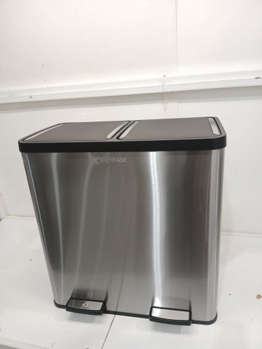 The Step N' Sort Soft Step Dual Trash and Recycling Bin - Silver - 70L (35L Each Side) (Model: 900702) image 3