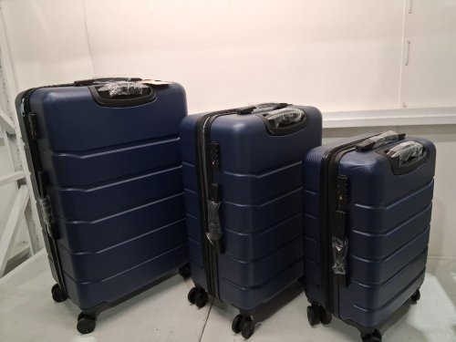 3pc MyDepot Luggage Suitcase set with TSA Locks- Hardshell & Spinner Wheels- Expandable Lightweight-20"/24"/28"-blue (model: xlx-tz2048in-3p-bu) image 3
