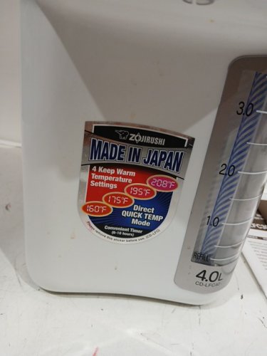 ZOJIRUSHI 4-LITRE MICOM PANORAMA WINDOW WATER BOILER & WARMER - WHITE (MODEL: CD-LFC40) *MADE IN JAPAN* image 4