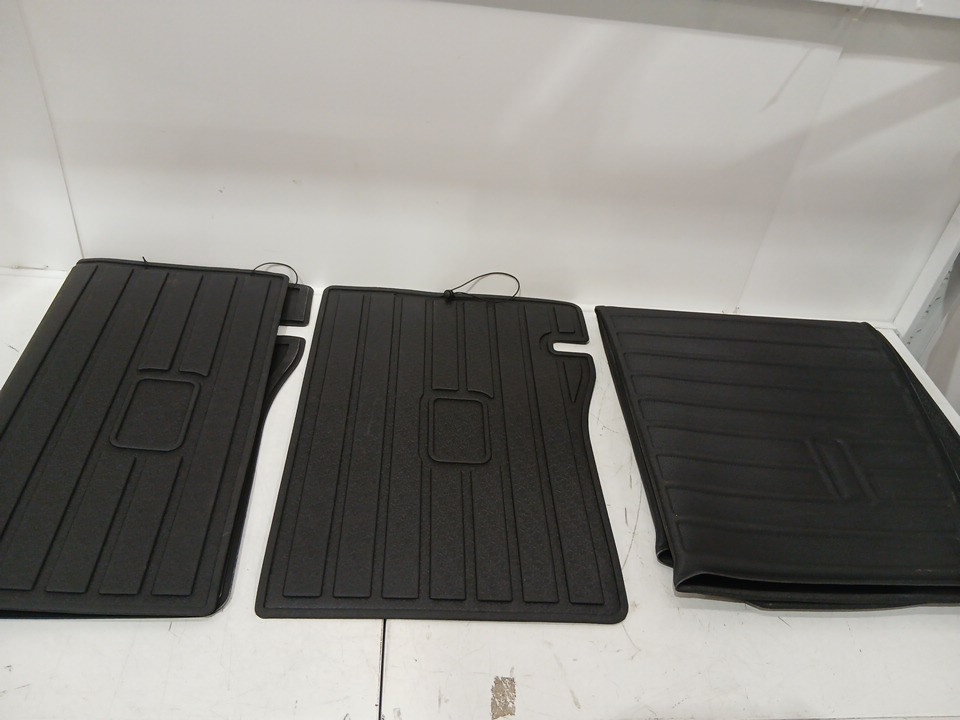 3PC ALL WEATHER CARGO LINER MAT AND BACK SEAT PROTECTOR SET - BLACK image 3
