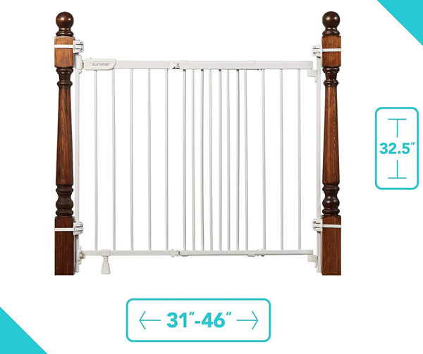 summer by ingenuity The Stairway+ 46W Series Pet and Baby Gate - 6-24M - 31"- 46" x 32.5" - WHITE (model: ‎00012914279038) image 2