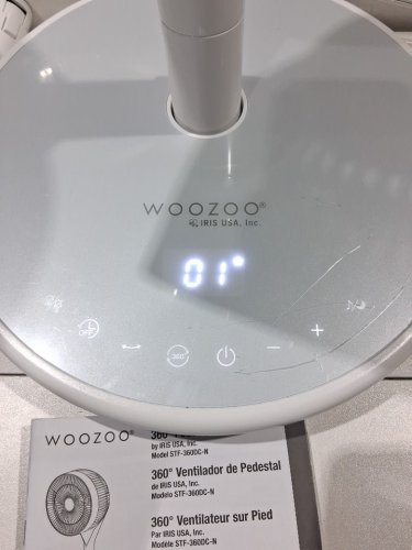 Woozoo 360° Pedestal 12-SPEED Air Circulator - ADJUSTABLE HEIGHT 21" TO 40" - WHITE (Model: STF-360DC/1747373) image 4