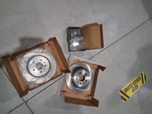 3pc CMX Rear Disc Brake Rotors and pad set - select ford and lincoln models - (MODEL:8-681013) image 4