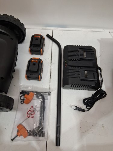 WORX 40V (2x20V) 17" 2-In-1 Cordless Lawn Mower - Black/Orange - (Model: WG743) image 4