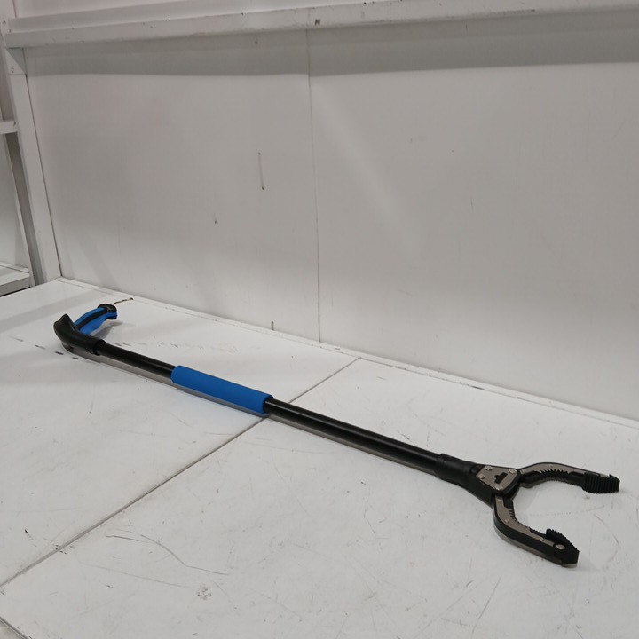 Unger professional rugged reacher heavy duty tool with ergonomic trigger for outdoor cleanup - 42" - black/silver/blue image 3