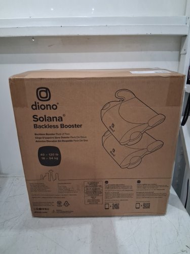2PK DIONO SOLANA NO LATCH BACKLESS BOOSTER CAR SEATS WITH CUPHOLDERS AND REMOVABLE WASHABLE COVERS - FOR KIDS 40-120LBS - storm/CHARCOAL BLACK (MODEL: 32060-NA-01) image 2