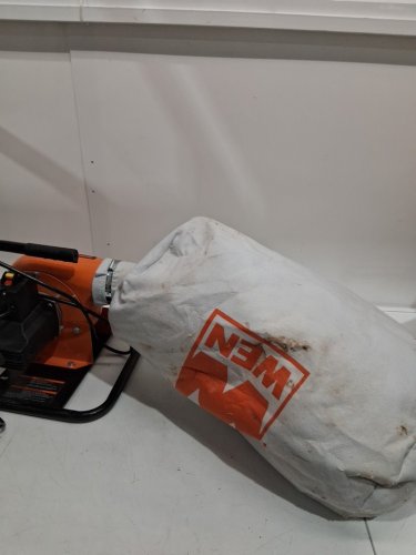 Wen Rolling Dust Collector with 12-Gallon Bag and Optional Wall Mount - 5.7a - orange/black (model: dc3401) image 7
