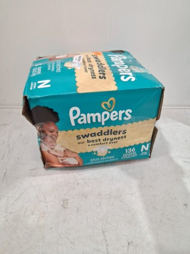 116PK PAMPERS SWADDLERS DIAPERS - NEWBORN SIZE image 2