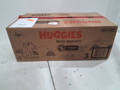 168PK HUGGIES LITTLE MOVERS BABY DIAPERS - SIZE 3 (16-28LBS) - DISNEY THE LION KING (MODEL: 56314) image 2