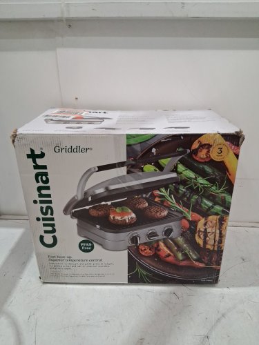 CUISINART GRIDDLER 5-IN-1 REVERSIBLE GRILL/GRIDDLE WITH NON-STICK reversible PLATES - 1500w - STAINLESS STEEL (MODEL: cgr-4nasc) image 2